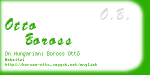 otto boross business card